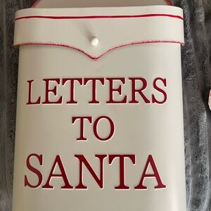 White and Red Letters to Santa Mailbox